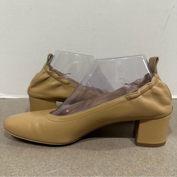 Everlane The Day Heel Taupe Round Toe Block Heel Size 9 - Picture 5 of 11